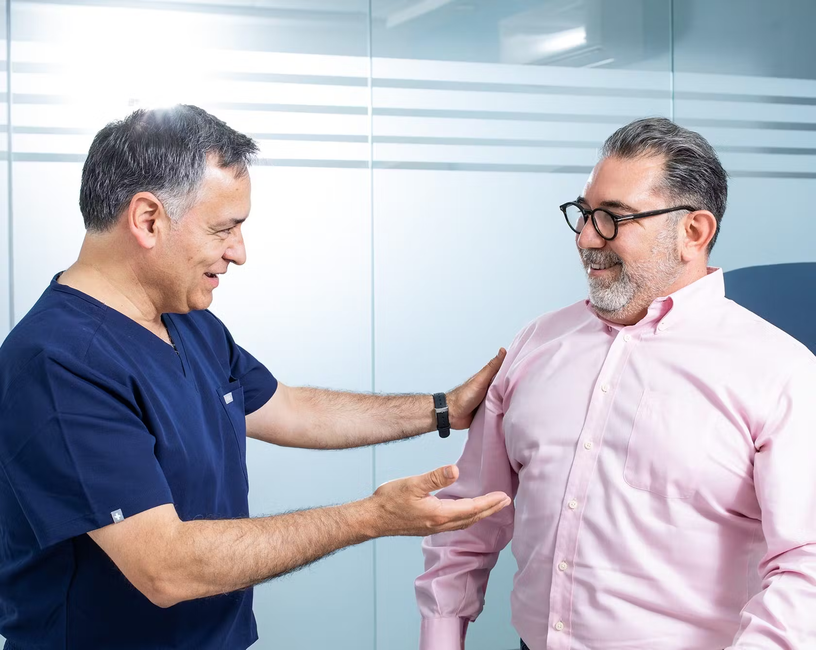 Doctor consulting with patient about gastric sleeve surgery